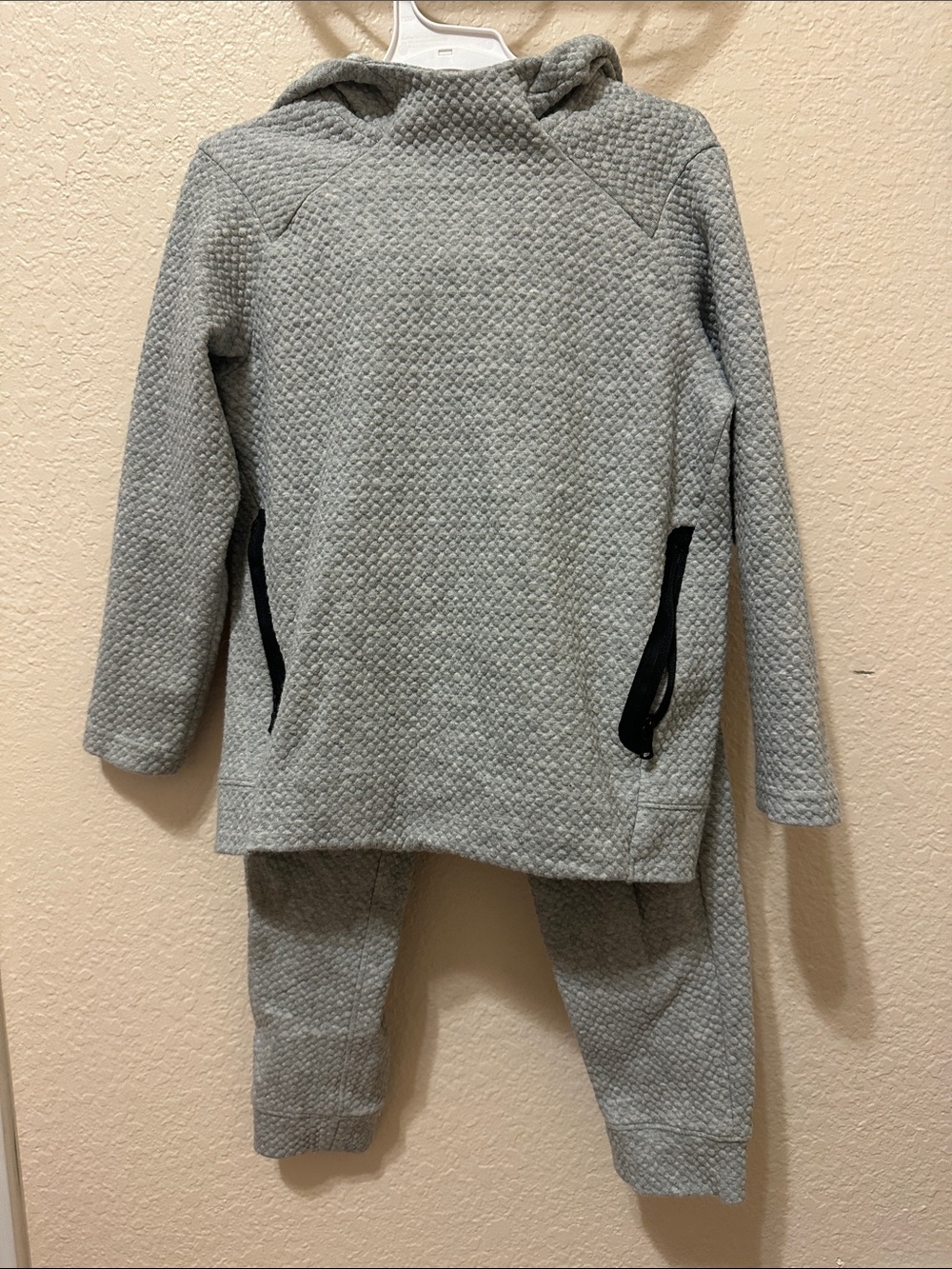 Old Navy Light Gray Active Recharge Fleece Hoodie